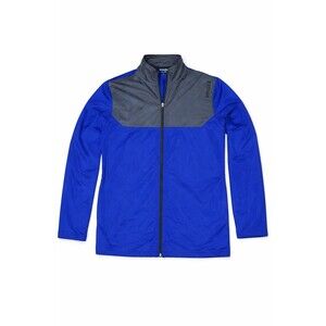 AND1 Mens Track Jacket Large Blue Gray Full Zip Athletic Training Jacket